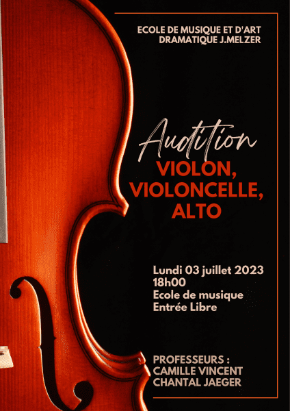 Probespiel von Cello-, Viola- und Violinklassen